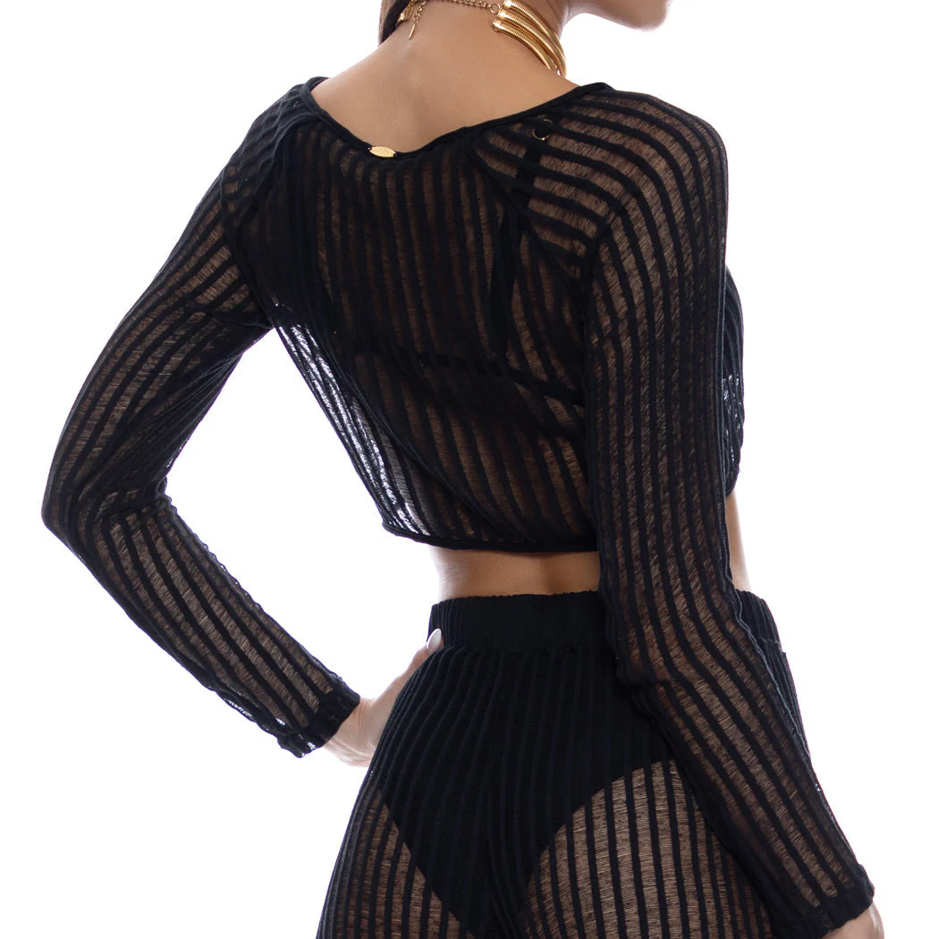 ON THE HORIZON - Long Sleeve Crop Top - Image 5
