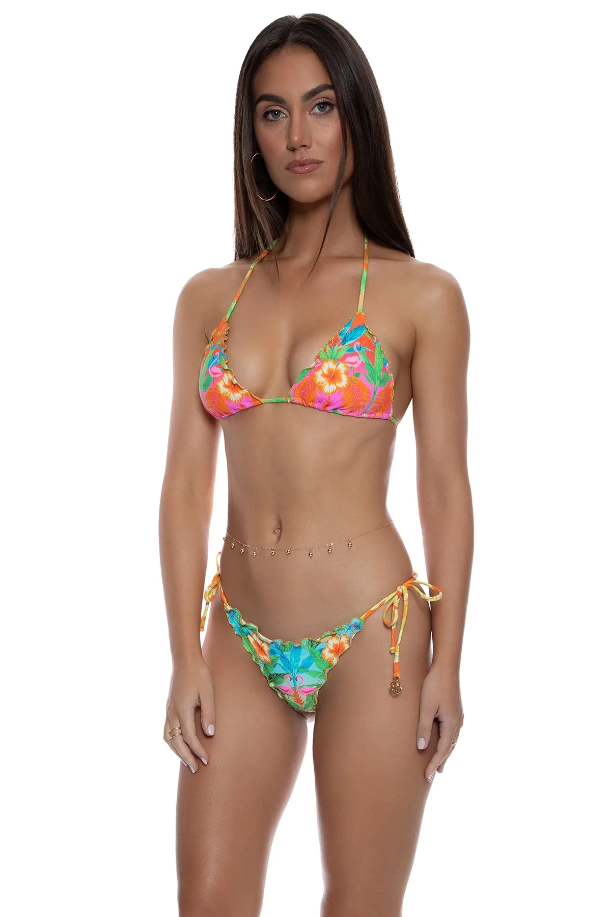PALM BREEZE - Wavy Luxe Stitch Brazilian Tie Side Ruched Back Bottom - Image 5