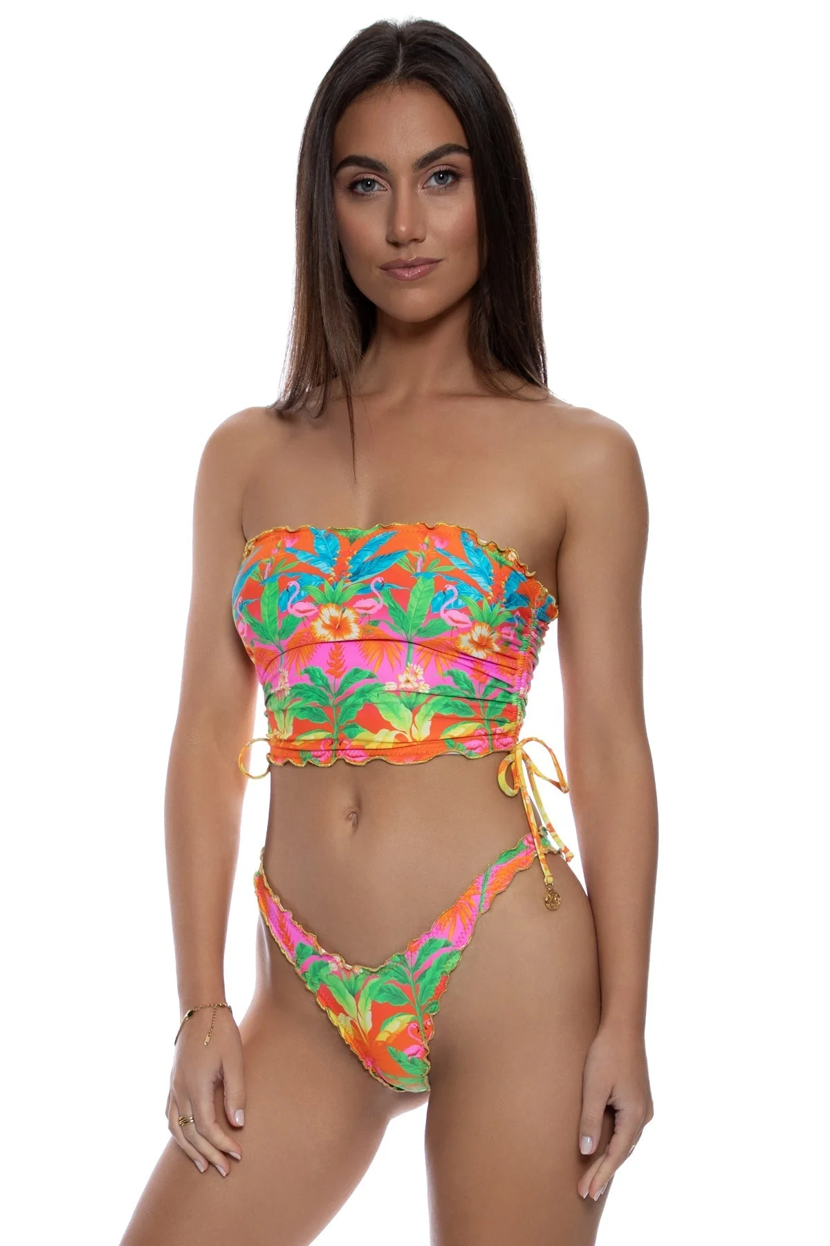PALM BREEZE - Wavy Luxe Stitch Drawstring Tube Top - Image 5