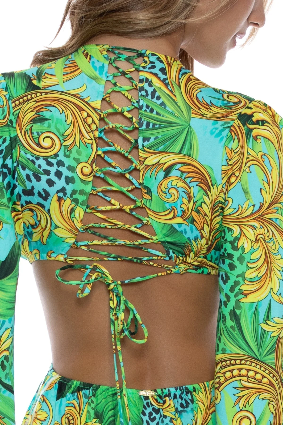 PALM ISLAND - Deep V Ring Cut Out Short Dress - Image 7