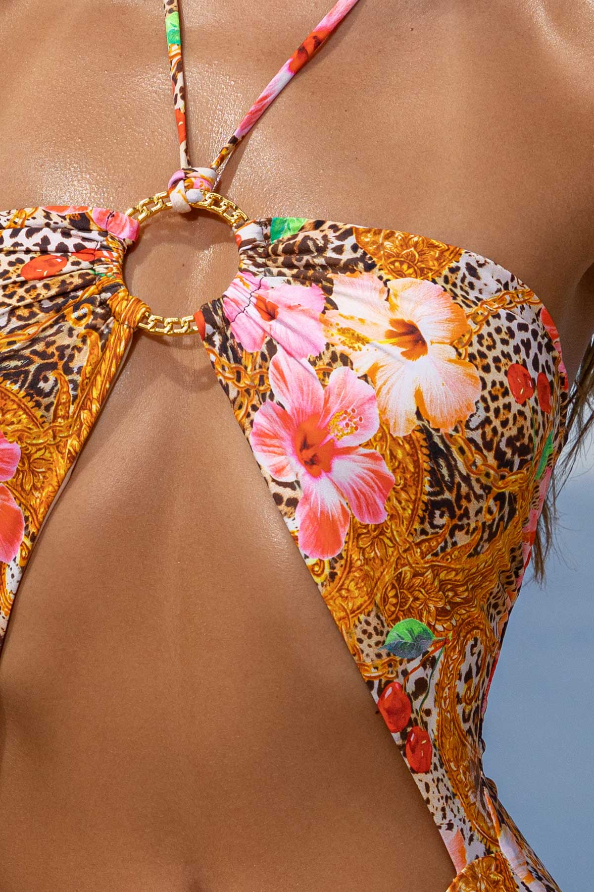 PARADISE PROWL - Halter Ring Cut Out One Piece Moderate Coverage - Image 5