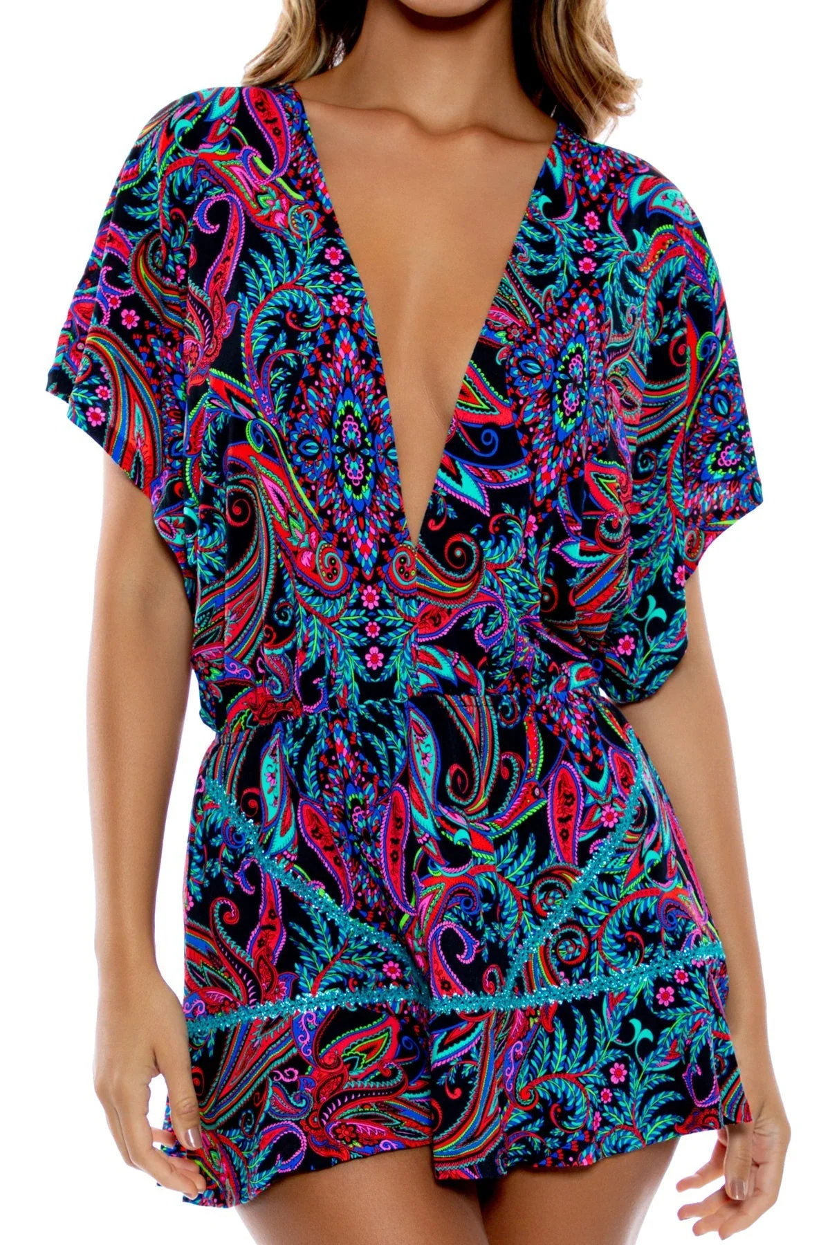 QUE LINDA - Playera V Neck Ruffle Dress - Image 6
