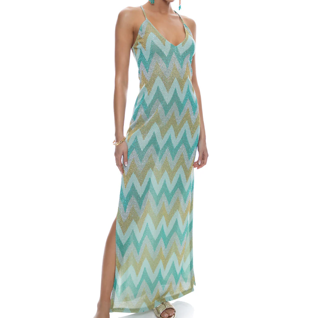 QUEEN LULI - Cross Back Long Dress - Image 2