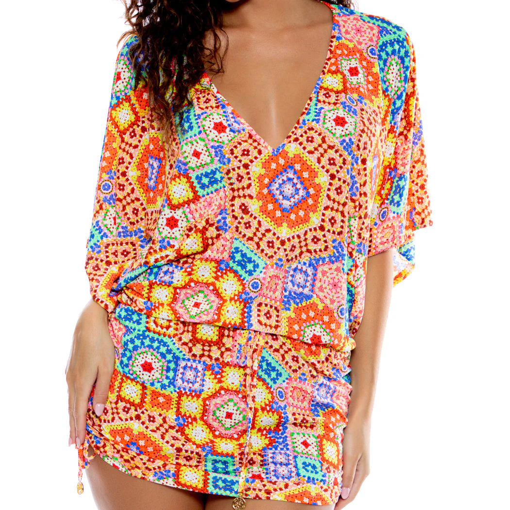 RETRO LULI - Cabana V Neck Dress - Image 2