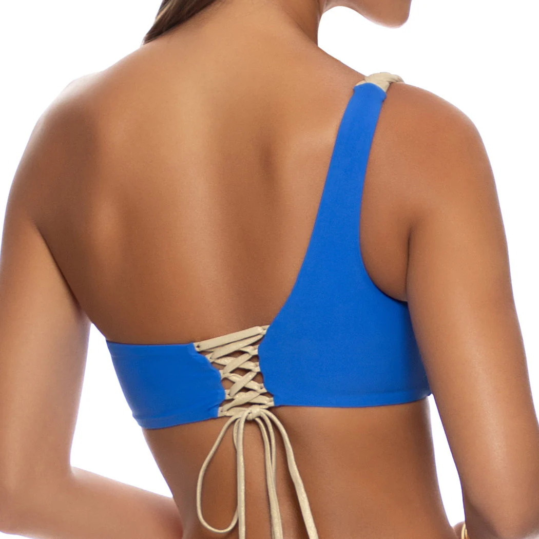 SAIL ON - One Shoulder Braided Laced Back Top - Image 3