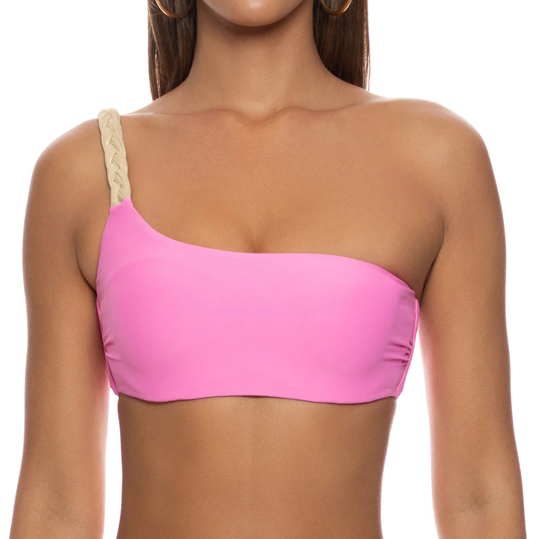 SAIL ON - One Shoulder Braided Laced Back Top - Image 2