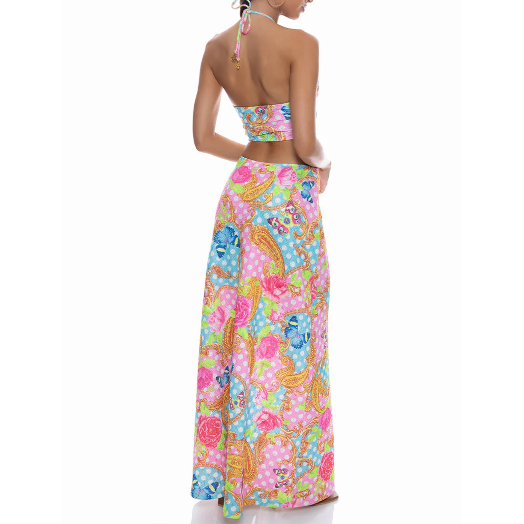 SHE'S CUTE - Double Loop Bandeau Long Dress - Image 3