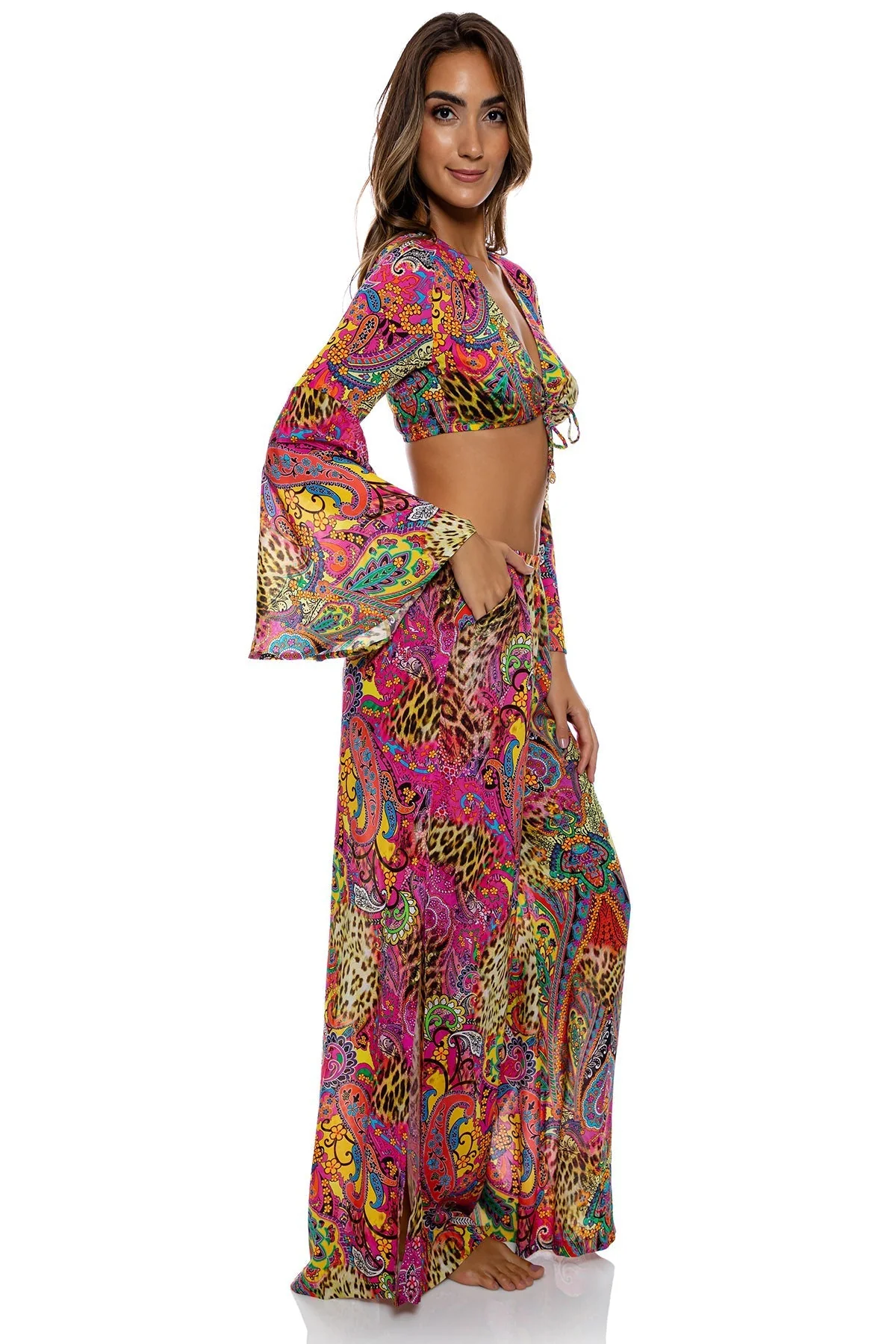 SHORE THING - Bell Sleeve Crop Top - Image 5