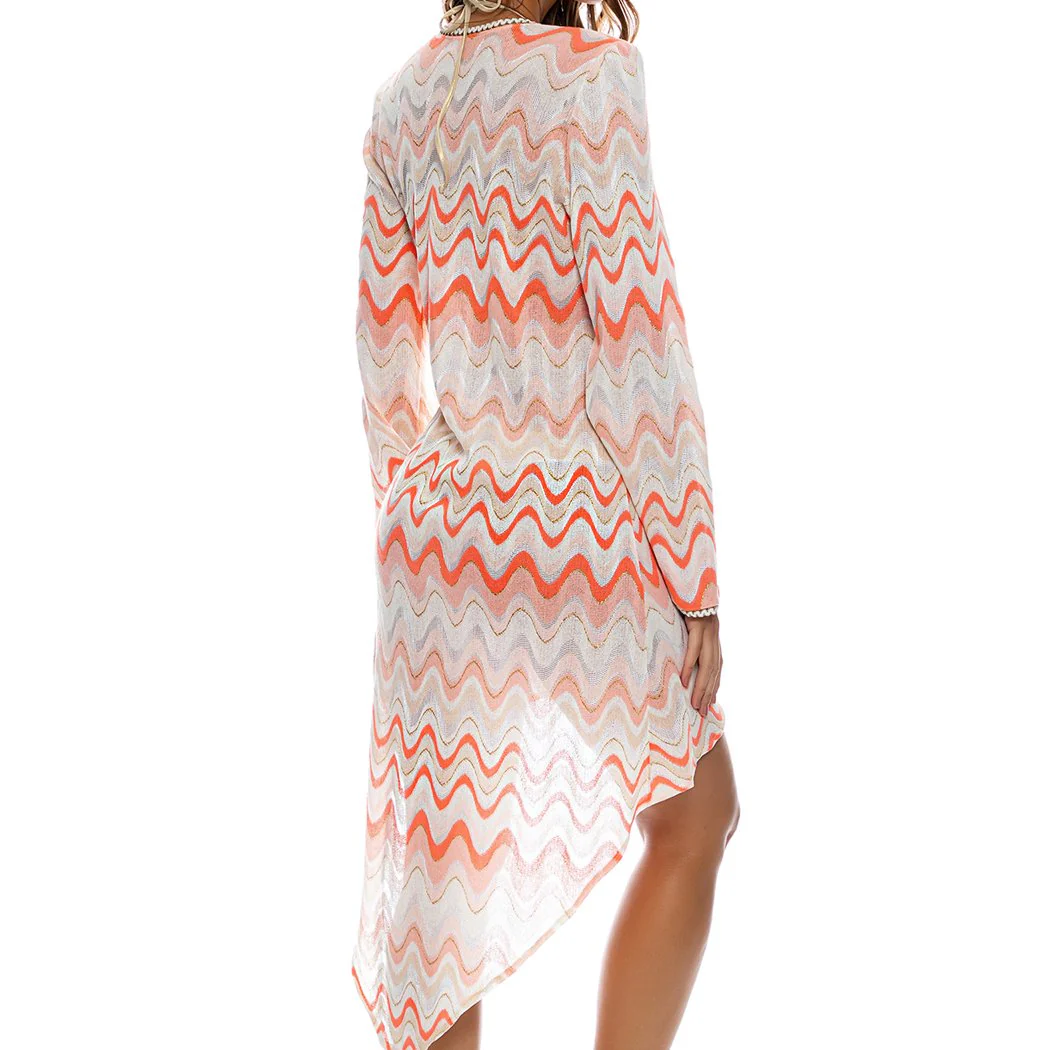SKY WAVES - V Neck Open Tunic - Image 3