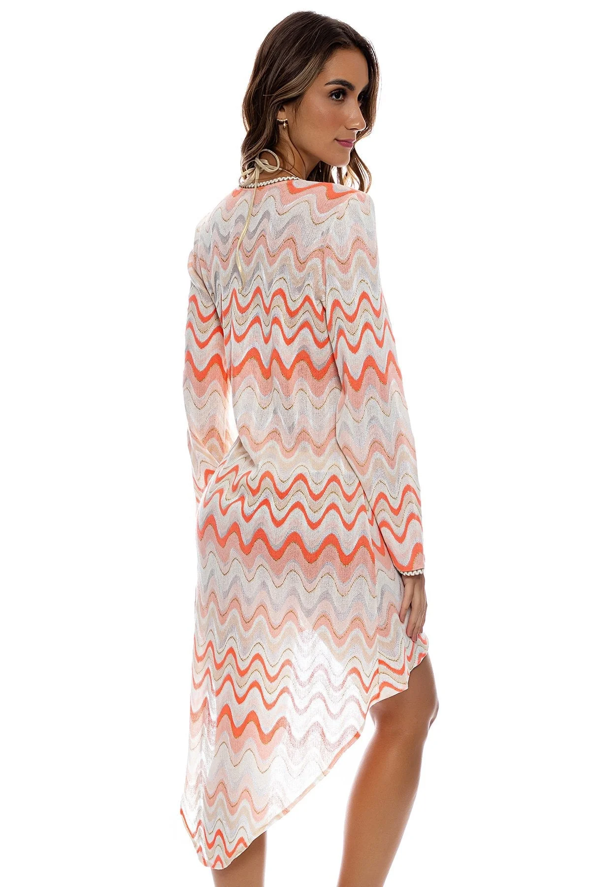SKY WAVES - V Neck Open Tunic - Image 4