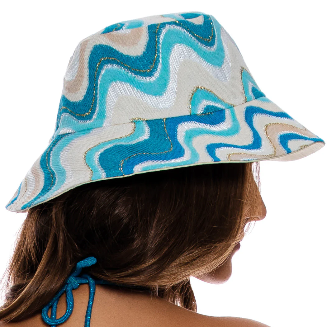 SKY WAVES - Wide Brim Bucket Hat - Image 3