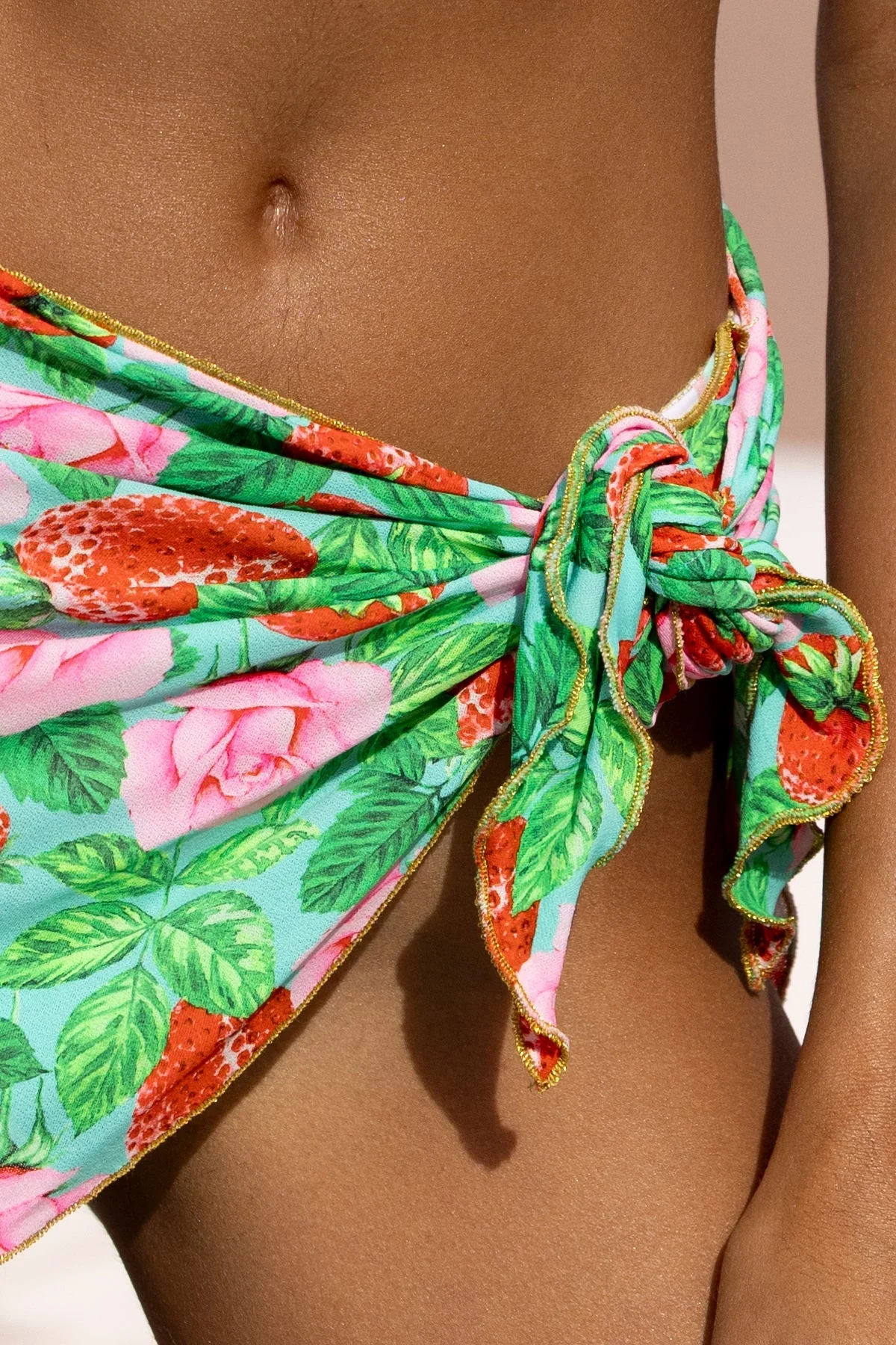 STRAWBERRY FIELDS - Luxe Stitch Sarong Mini Skirt - Image 6