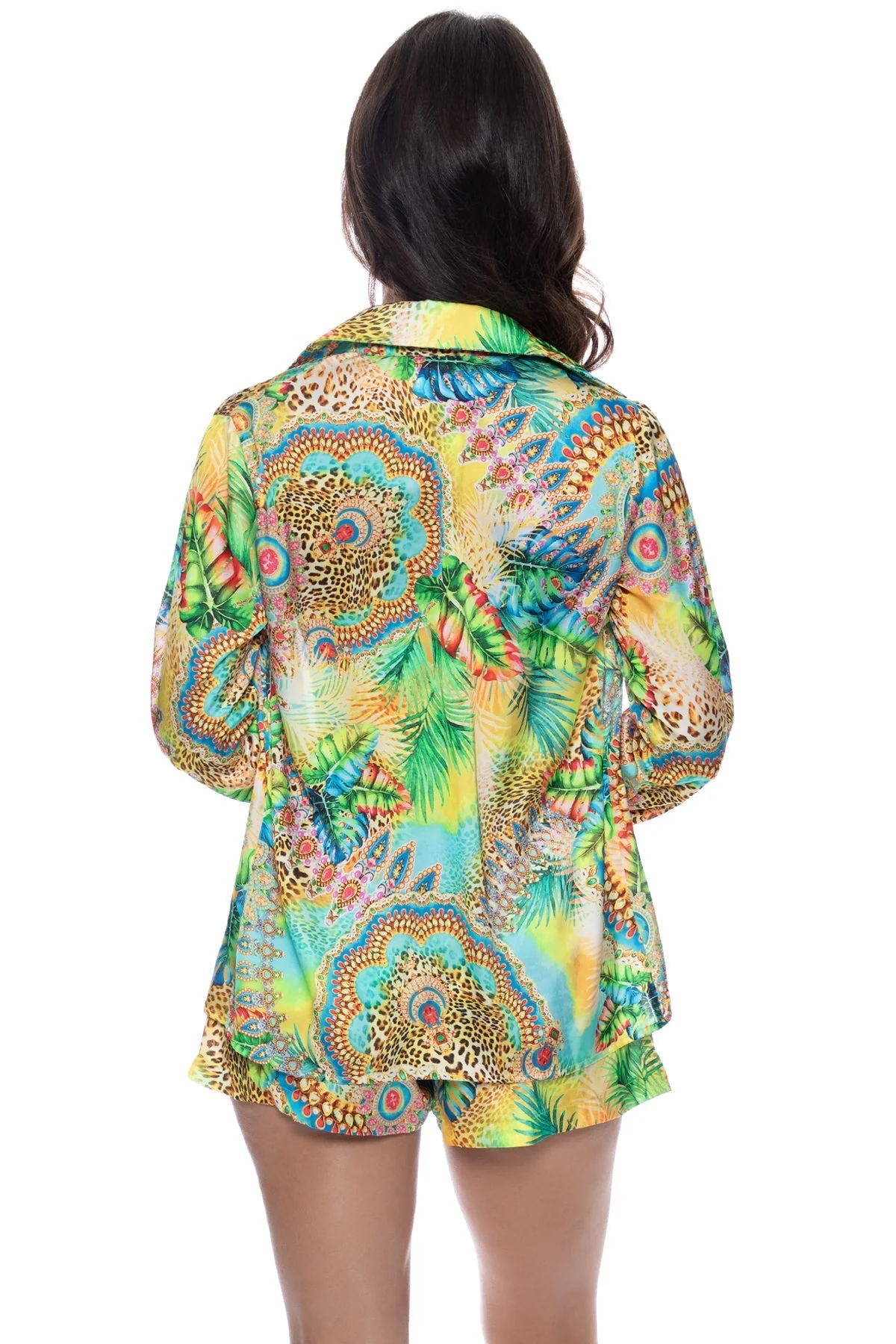 SUN STONES - High Waist Elastic Shorts - Image 4