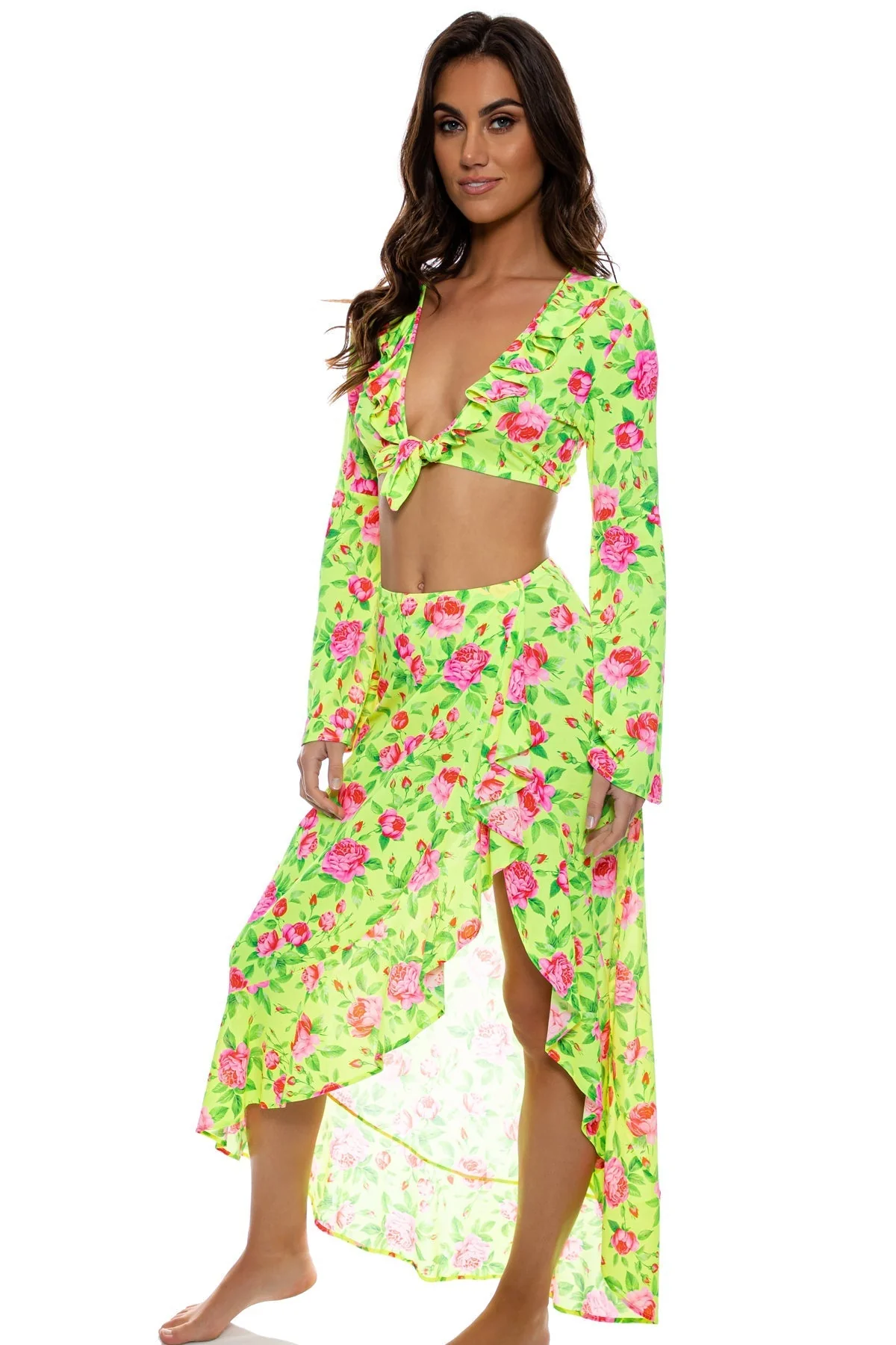TI AMO - Ruffle High Lo Slit Skirt - Image 5