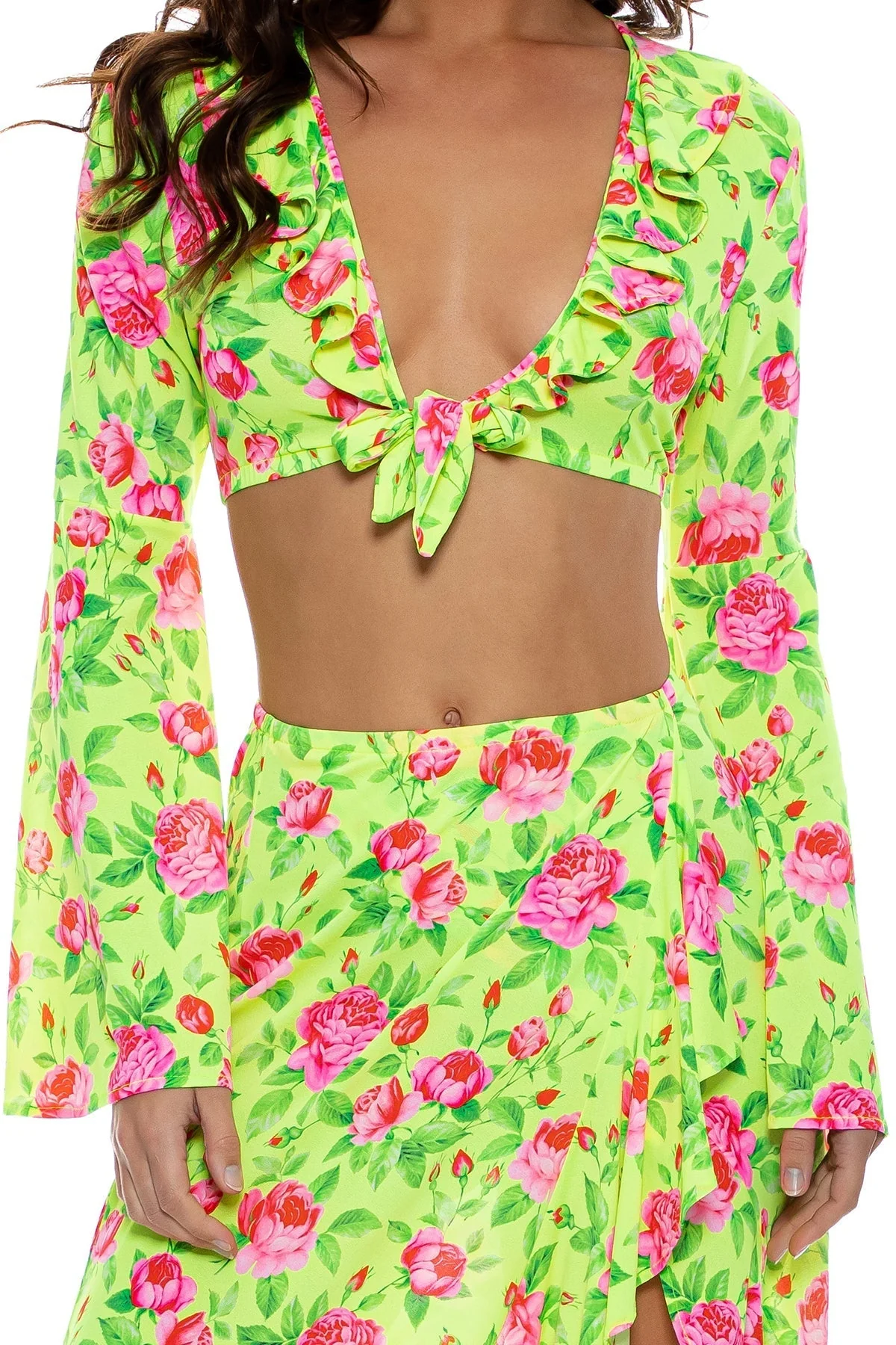 TI AMO - Ruffle High Lo Slit Skirt - Image 6