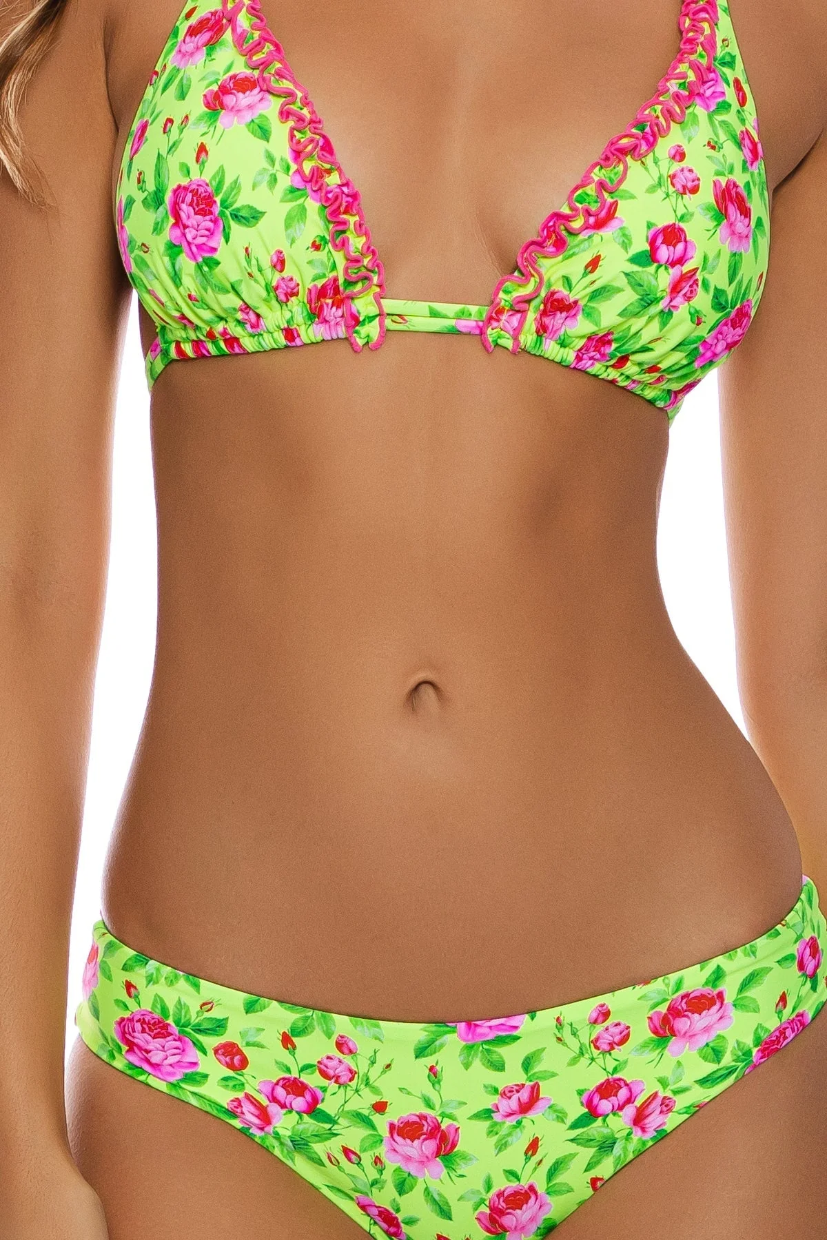 TI AMO - Ruffle Trim Triangle Halter Top - Image 6