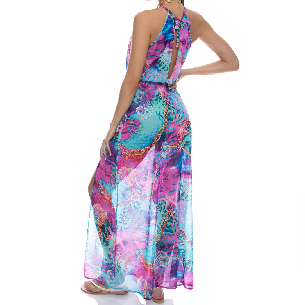 TREASURE - Halter Keyhole Maxi Dress - Image 3