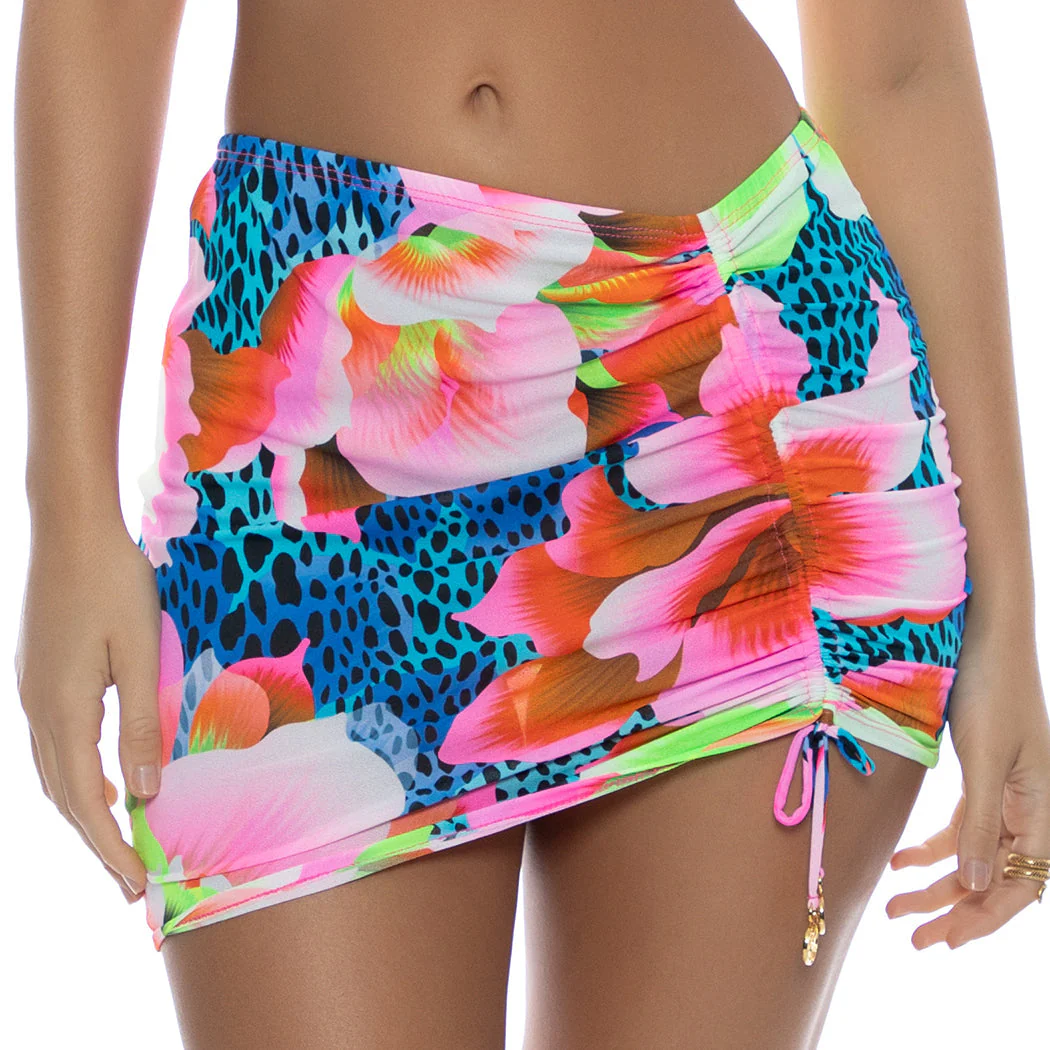 TROPICAL ILLUSIONS - Scrunch Up Mini Skirt - Image 2