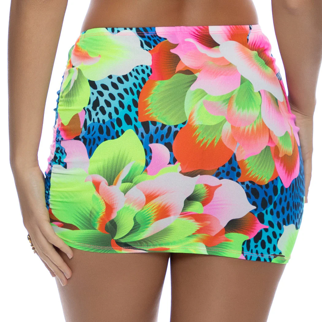 TROPICAL ILLUSIONS - Scrunch Up Mini Skirt - Image 3
