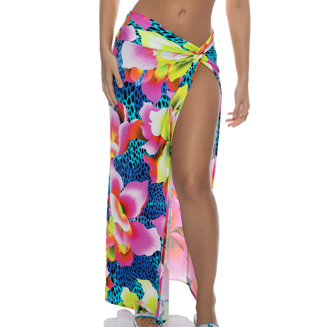 TROPICAL ILLUSIONS - Twist Front Skirt - Image 3