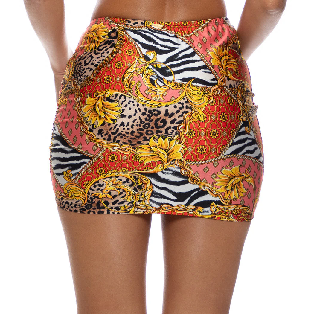 TROPICAL MAJESTY - Scrunch Up Mini Skirt - Image 2