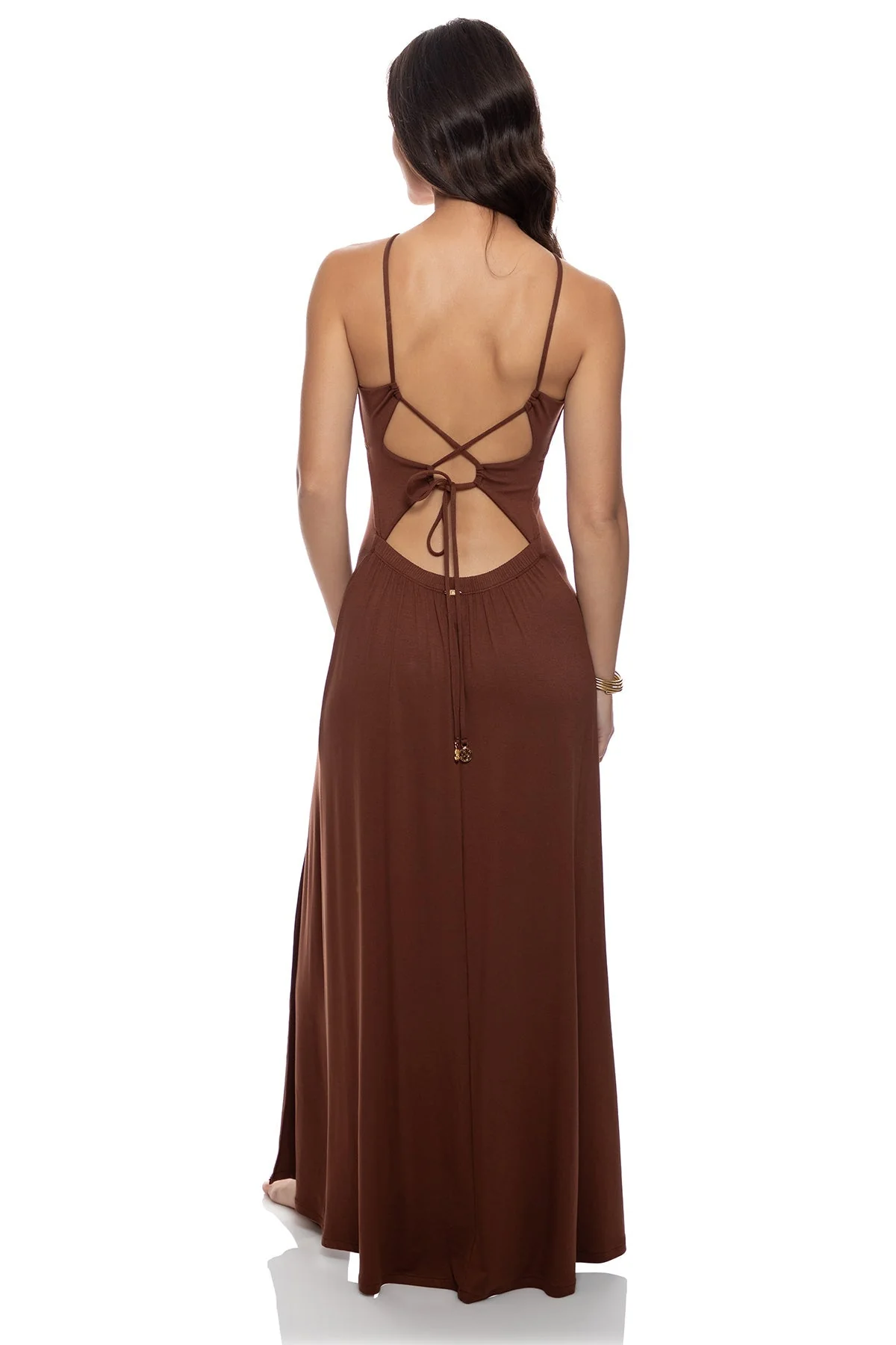 VELVET SHORES - Halter Ring Long Dress - Image 4
