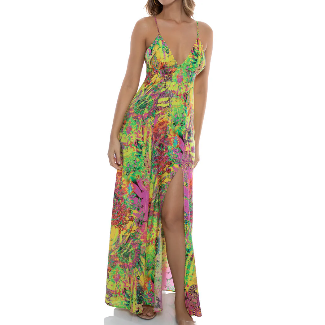 VICE CITY - Bralette Side Slit Maxi Dress - Image 3