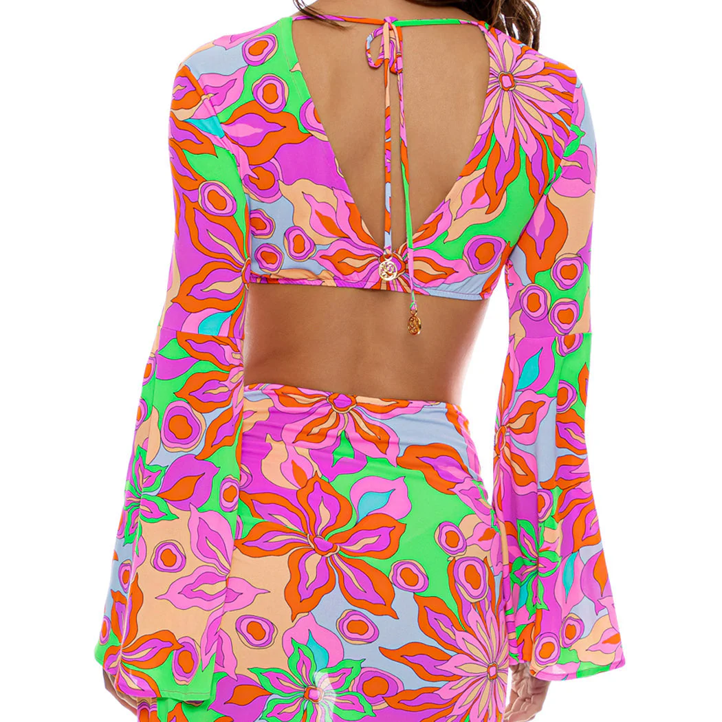 VIVI IL MOMENTO - Drawstring Loop Crop Top - Image 3
