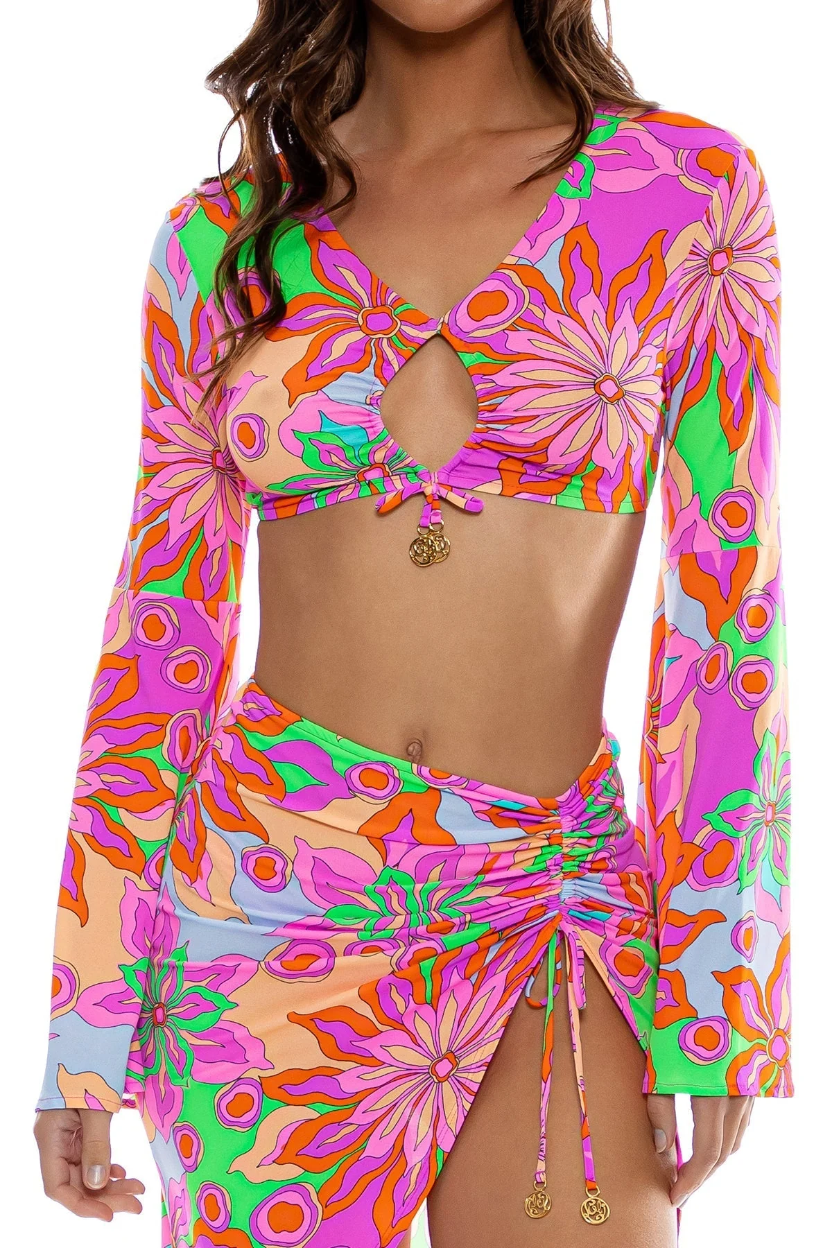 VIVI IL MOMENTO - Drawstring Loop Crop Top - Image 6