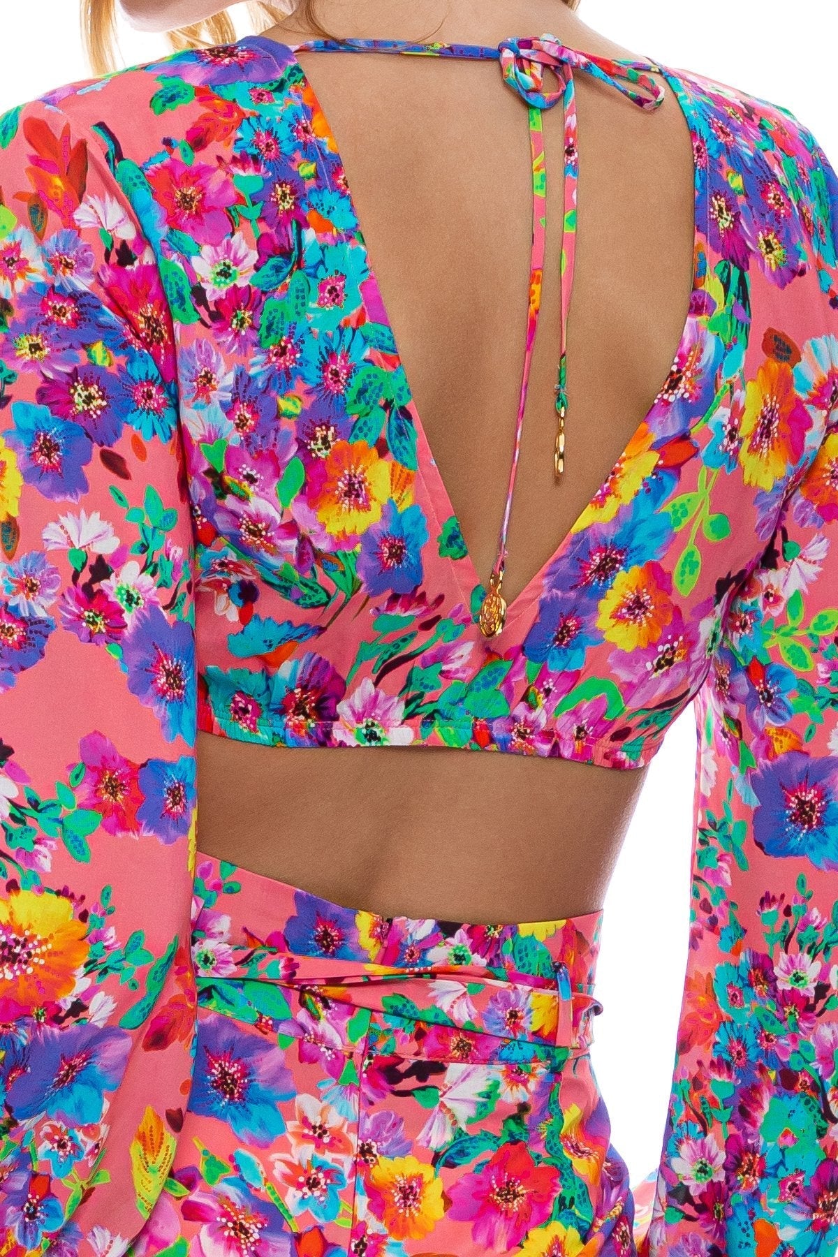 WATER BLOSSOMS - Tie Front Crop Top - Image 7