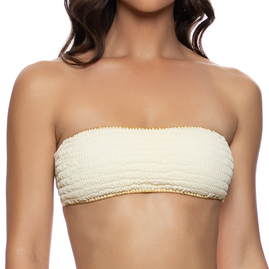 WHITE SANDS - Luxe Stitch Free Form Bandeau Top - Image 3