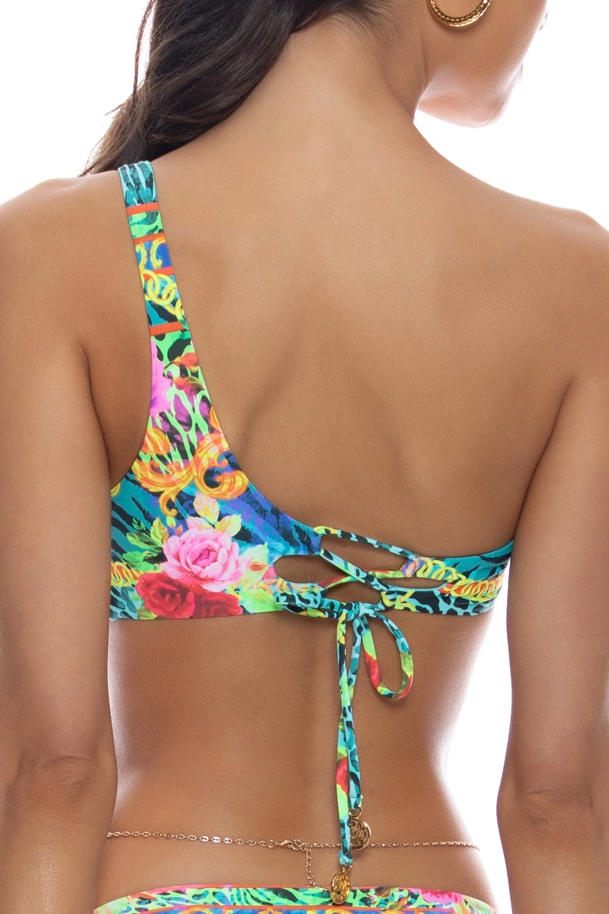 WILD BLOOMS - Asymmetric Ring Chain Cut Out Top - Image 6