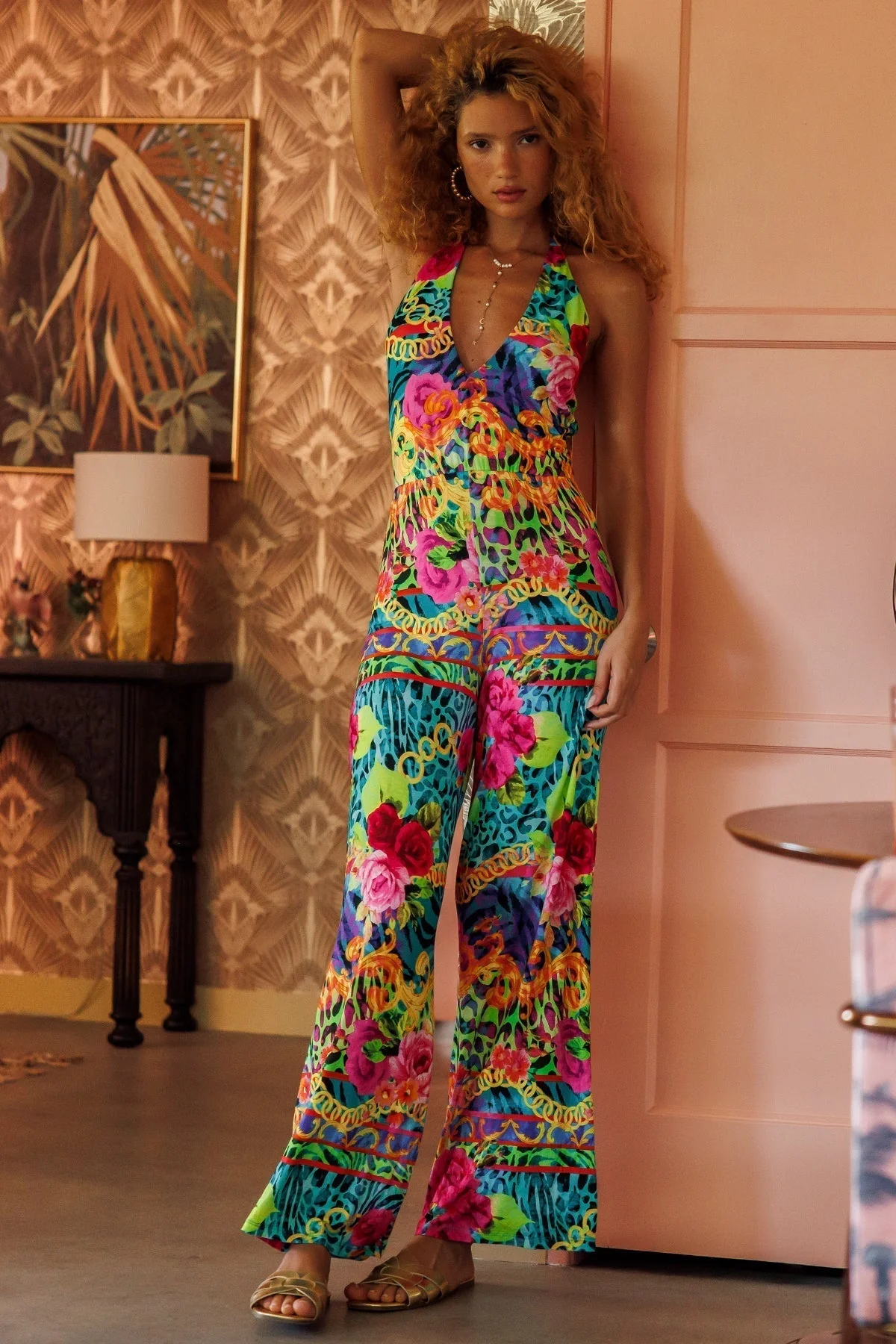 WILD BLOOMS - Halter Jumpsuit