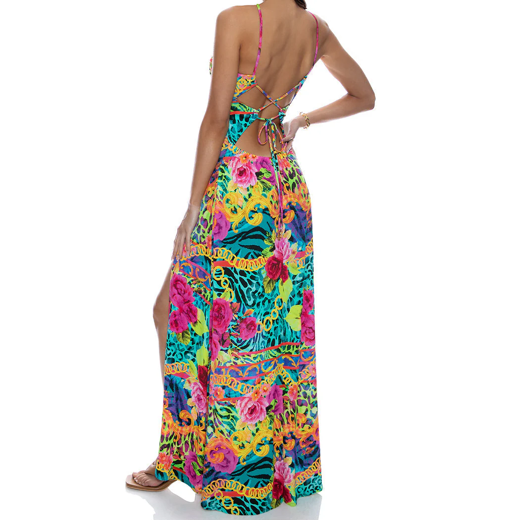 WILD BLOOMS - Halter Ring Long Dress - Image 3